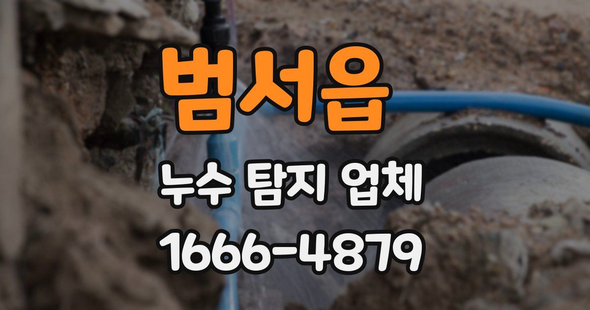 범서읍 누수 탐지 업체