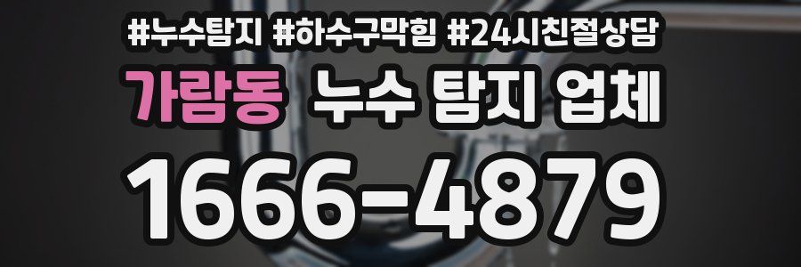 가람동 누수 탐지 업체
