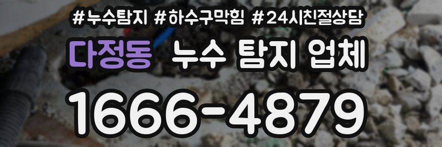 다정동 누수 탐지 업체