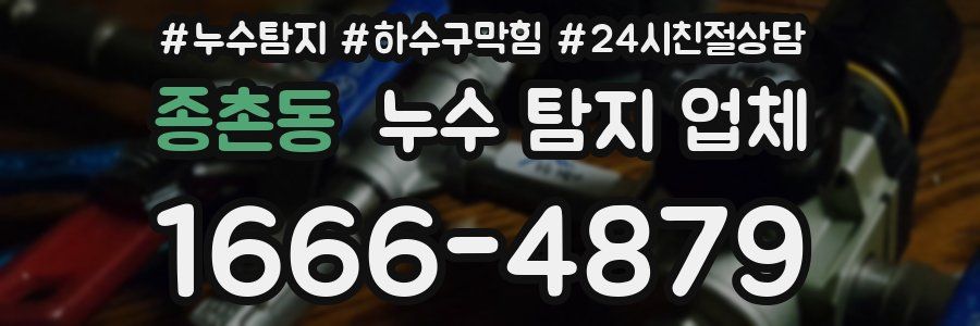 종촌동 누수 탐지 업체