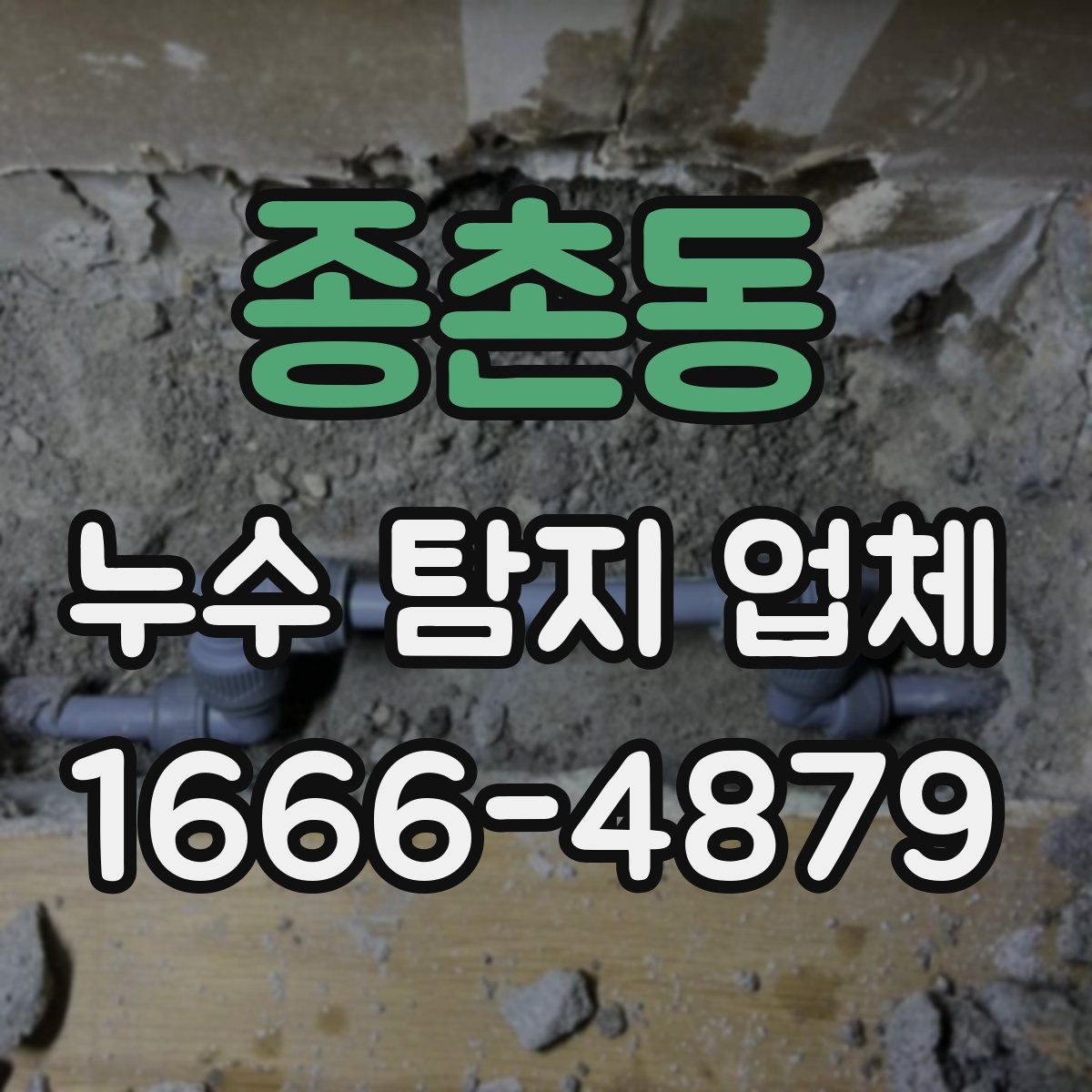 종촌동 누수 탐지 업체