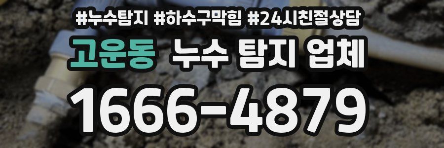 고운동 누수 탐지 업체
