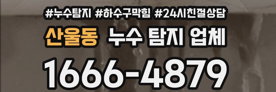 산울동 누수 탐지 업체