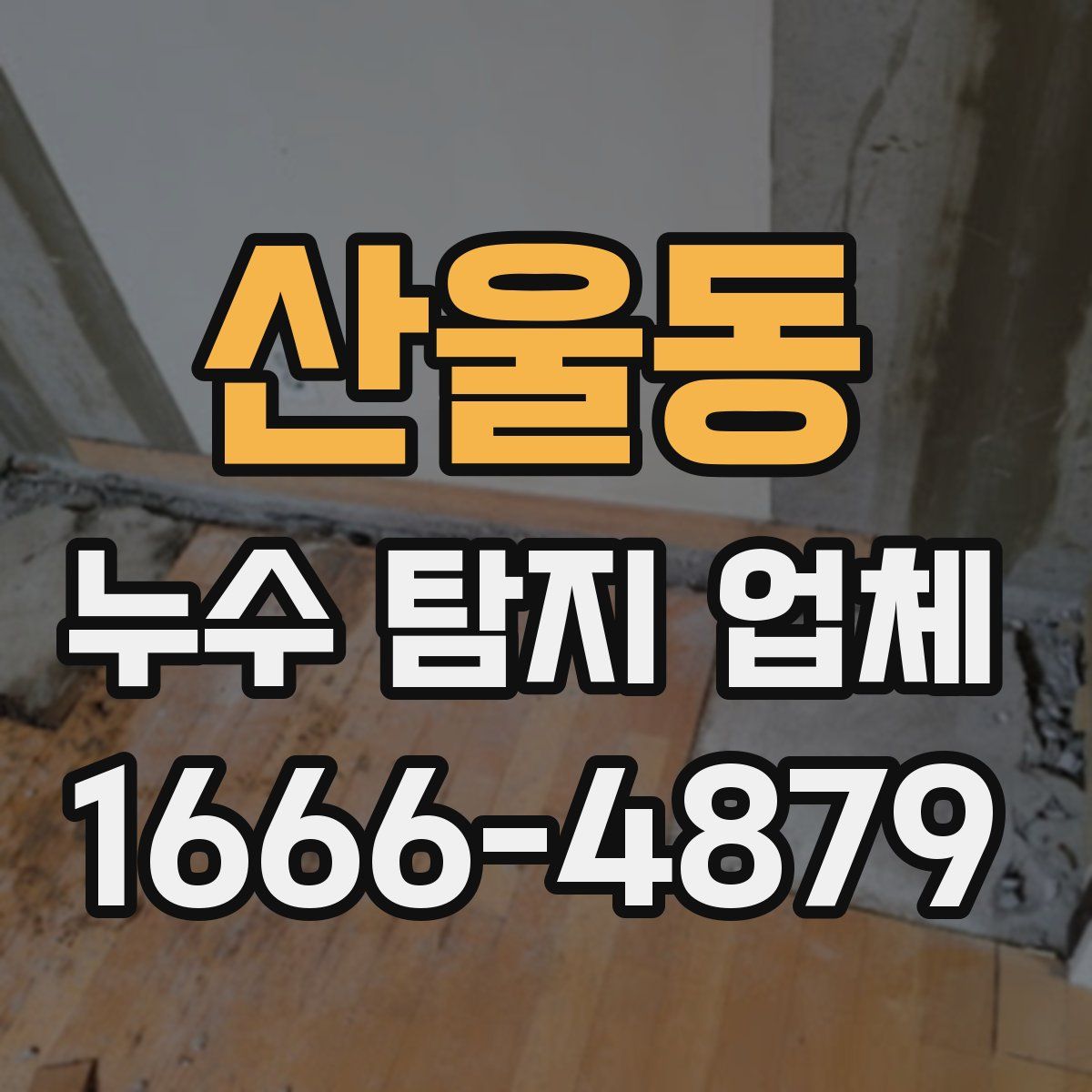 산울동 누수 탐지 업체