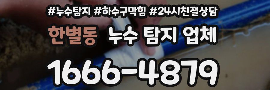 한별동 누수 탐지 업체