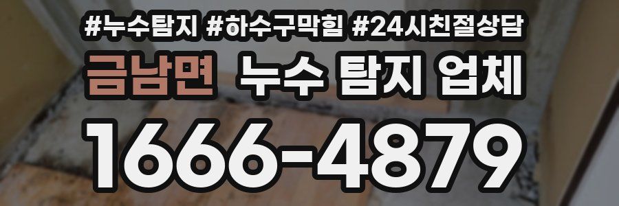 금남면 누수 탐지 업체