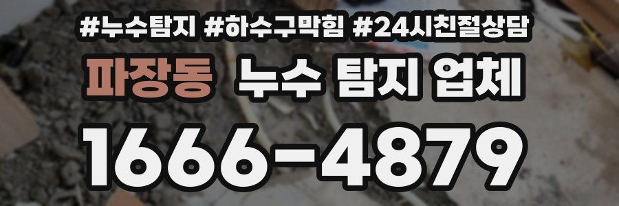 파장동 누수 탐지 업체