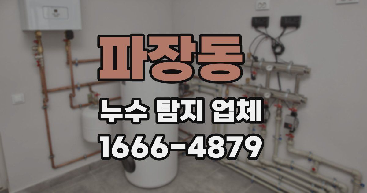 파장동 누수 탐지 업체