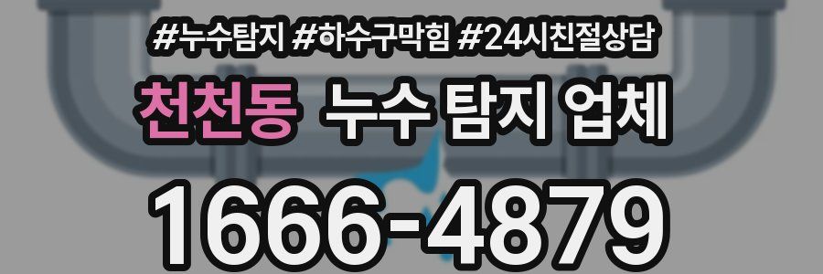 천천동 누수 탐지 업체
