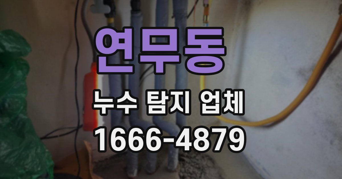 연무동 누수 탐지 업체