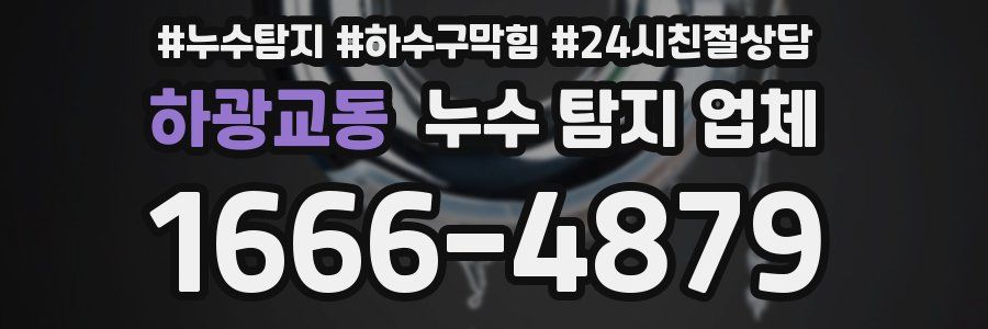 하광교동 누수 탐지 업체