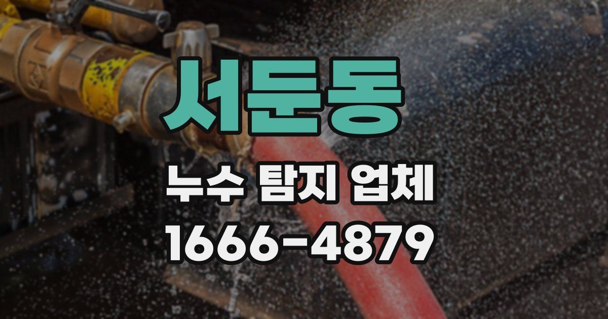 서둔동 누수 탐지 업체