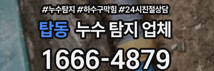 탑동 누수 탐지 업체