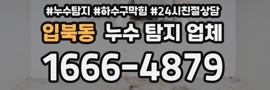 입북동 누수 탐지 업체