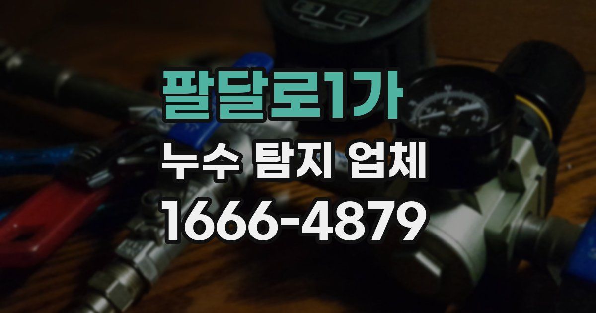 팔달로1가 누수 탐지 업체