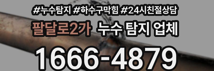 팔달로2가 누수 탐지 업체