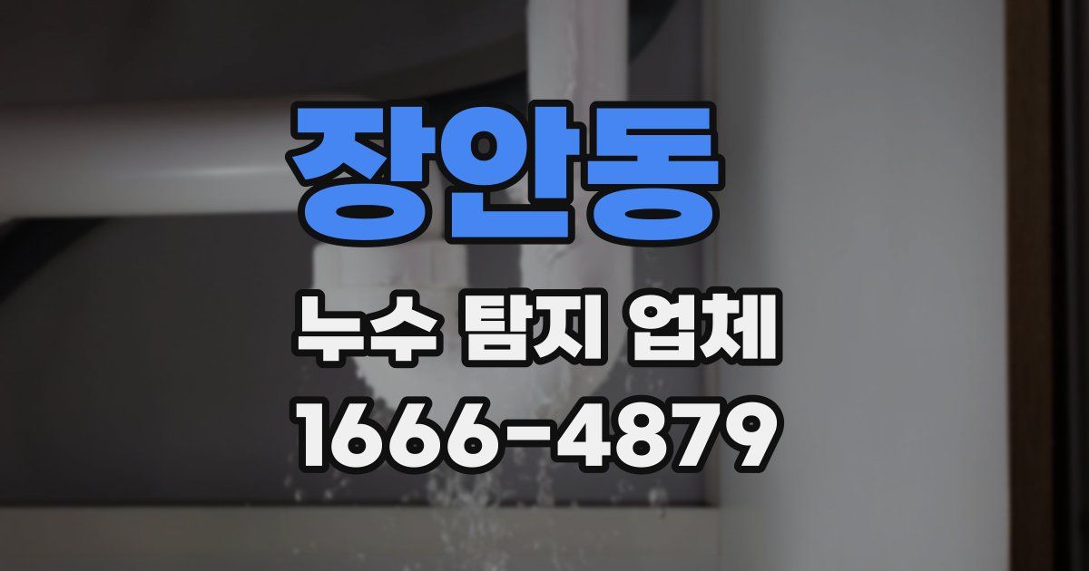 장안동 누수 탐지 업체