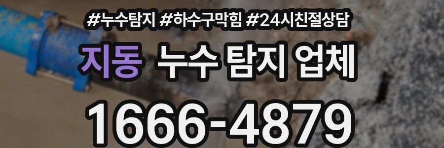지동 누수 탐지 업체