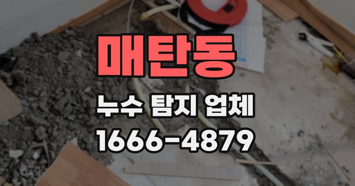 매탄동 누수 탐지 업체