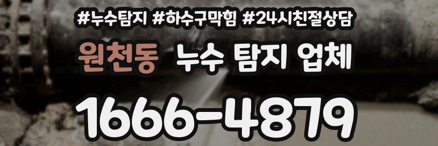 원천동 누수 탐지 업체