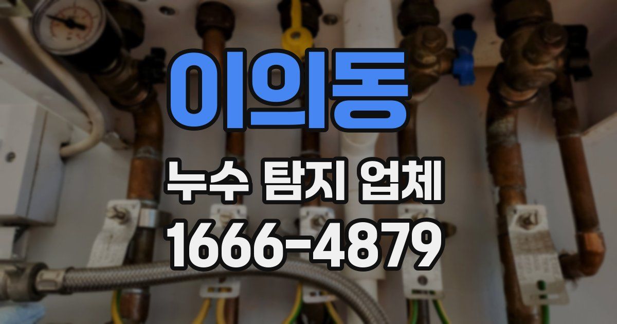 이의동 누수 탐지 업체