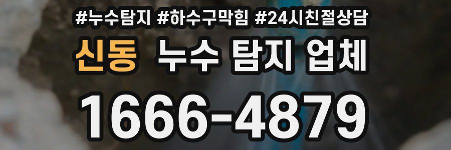 신동 누수 탐지 업체