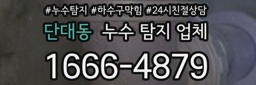 단대동 누수 탐지 업체