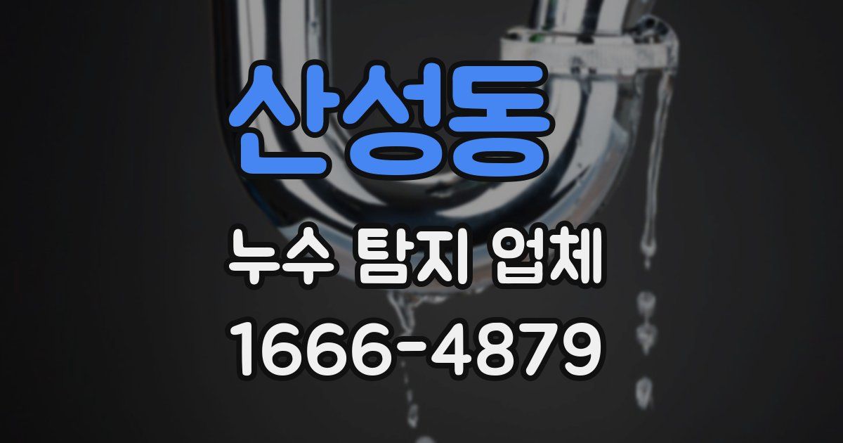 산성동 누수 탐지 업체