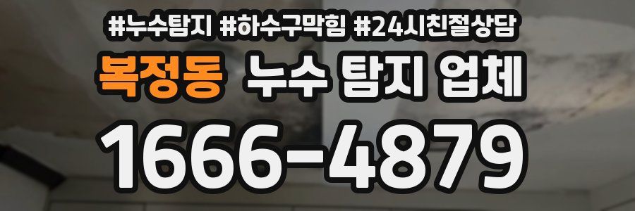 복정동 누수 탐지 업체