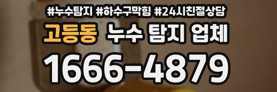 고등동 누수 탐지 업체