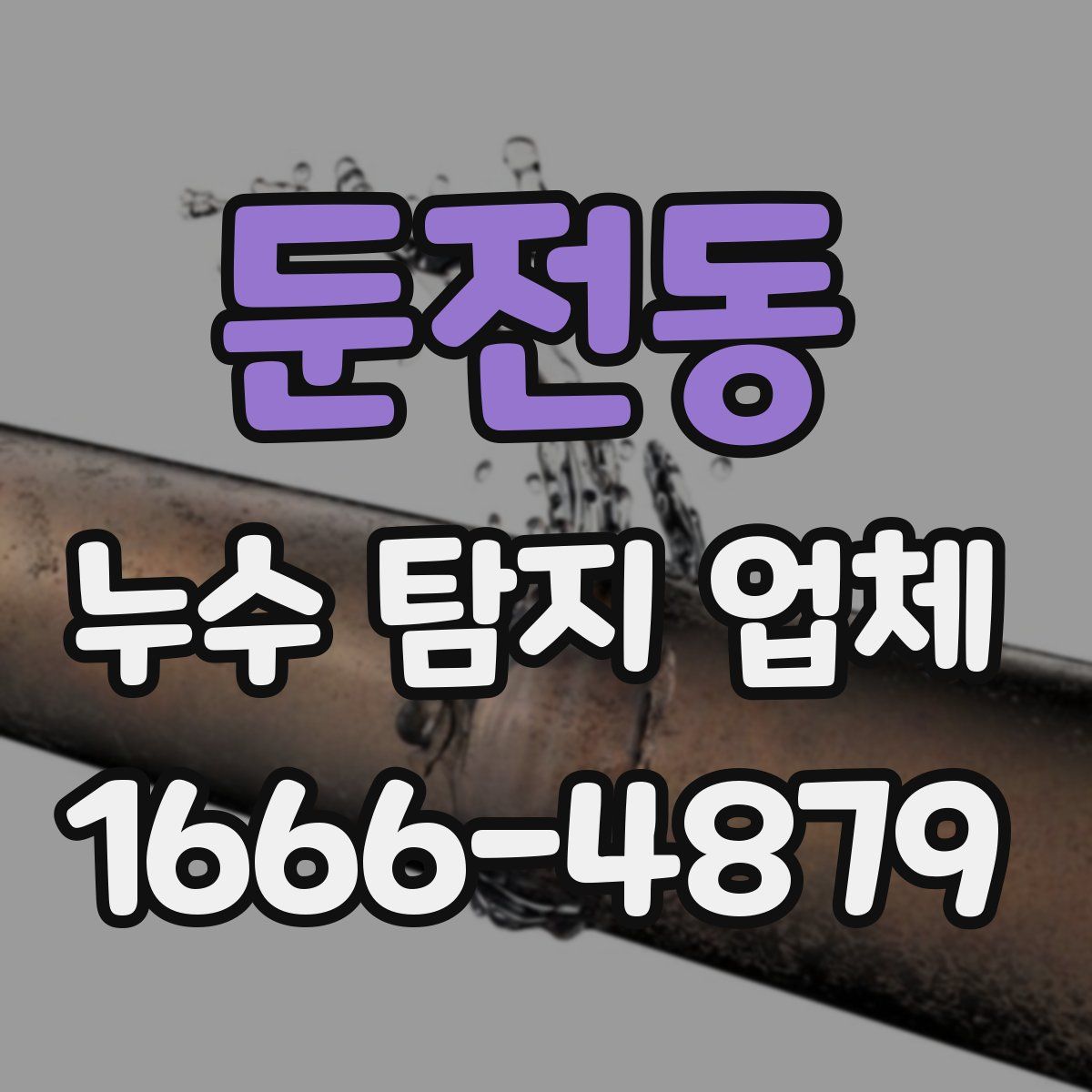 둔전동 누수 탐지 업체