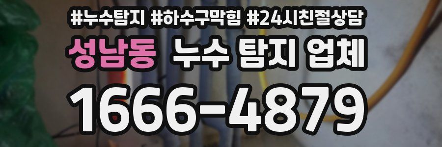성남동 누수 탐지 업체