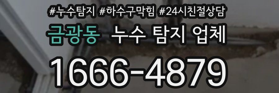 금광동 누수 탐지 업체