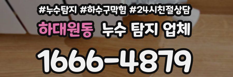하대원동 누수 탐지 업체
