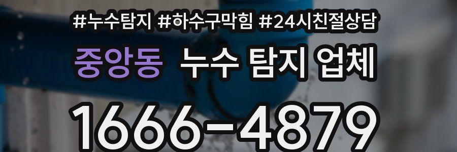 중앙동 누수 탐지 업체