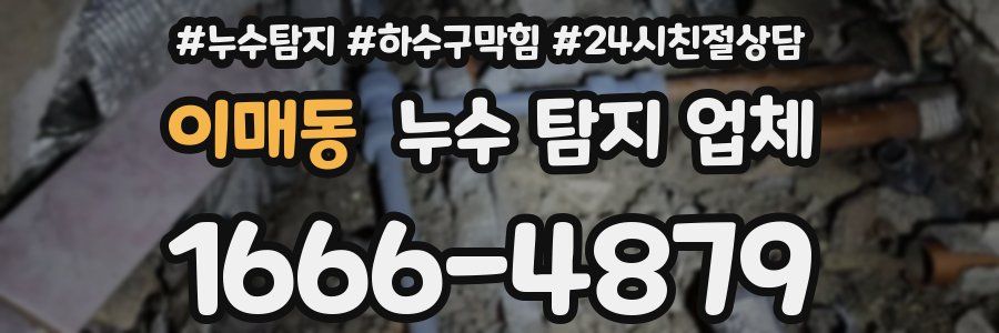 이매동 누수 탐지 업체