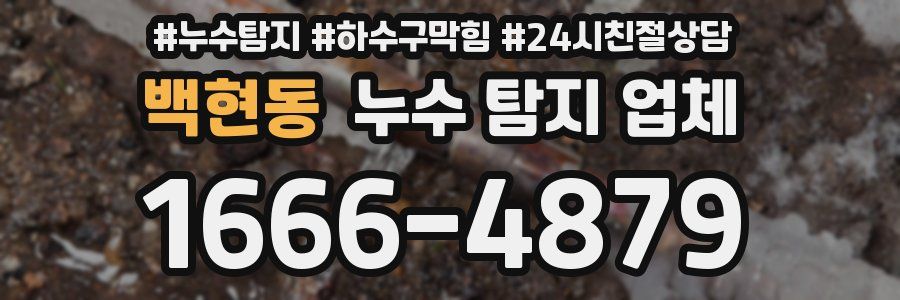백현동 누수 탐지 업체