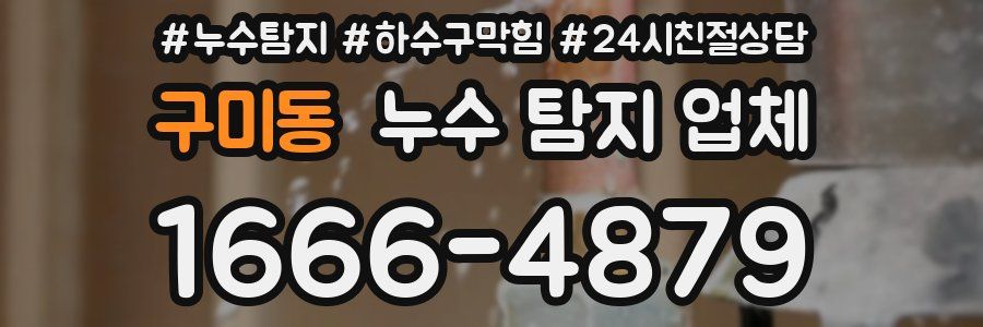 구미동 누수 탐지 업체