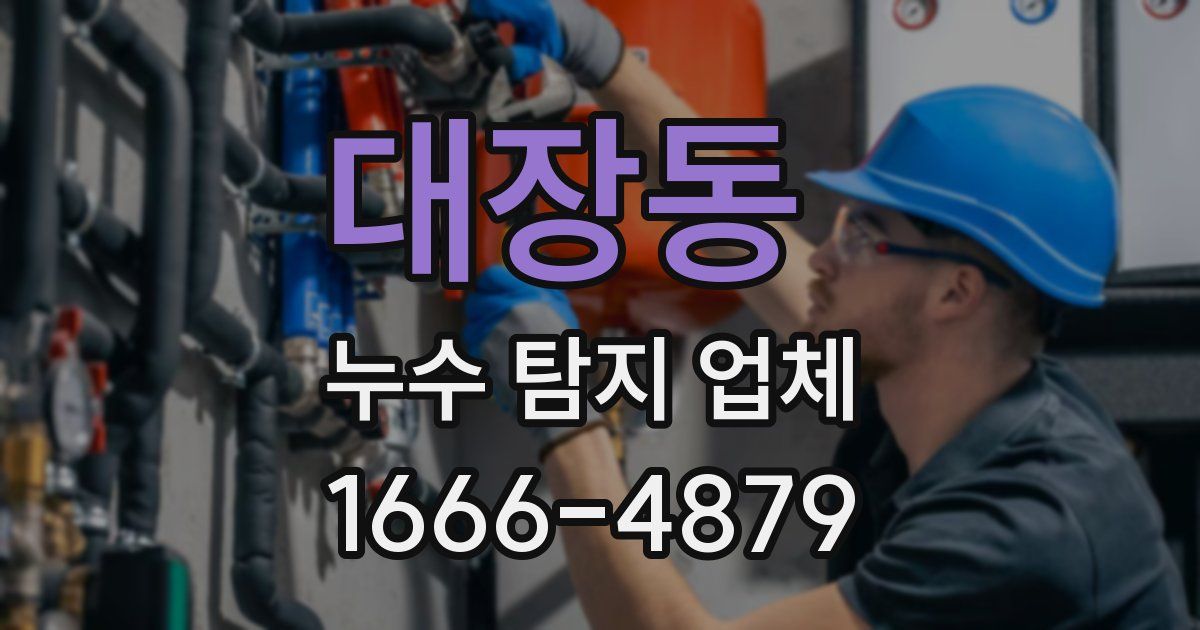 대장동 누수 탐지 업체