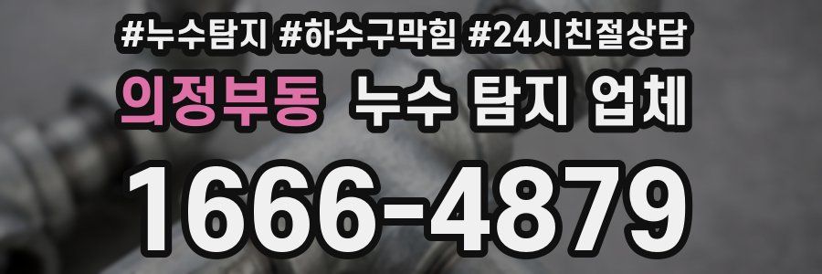 의정부동 누수 탐지 업체