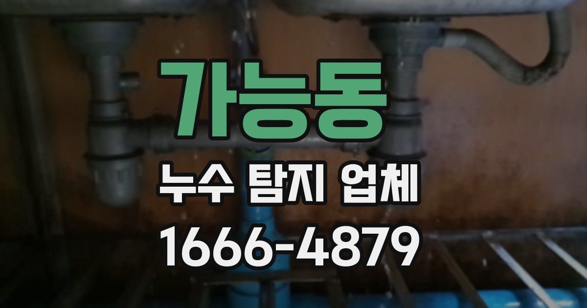 가능동 누수 탐지 업체