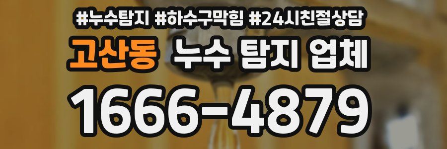 고산동 누수 탐지 업체