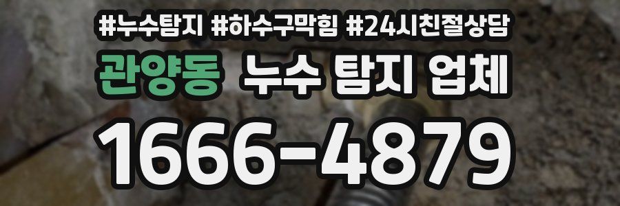 관양동 누수 탐지 업체
