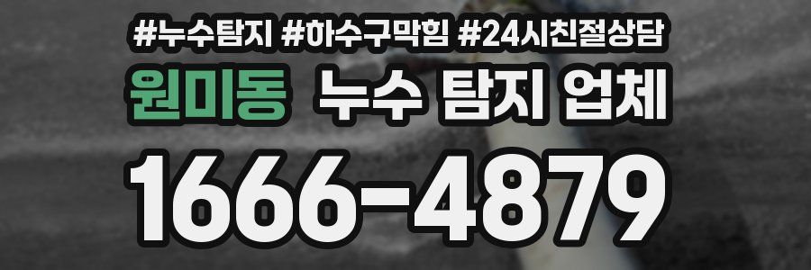 원미동 누수 탐지 업체