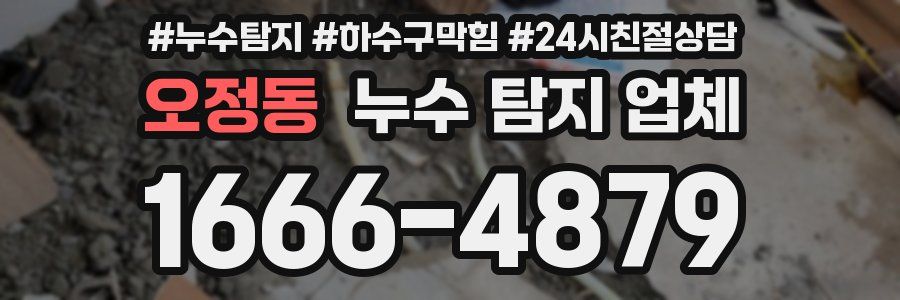 오정동 누수 탐지 업체