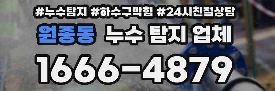 원종동 누수 탐지 업체