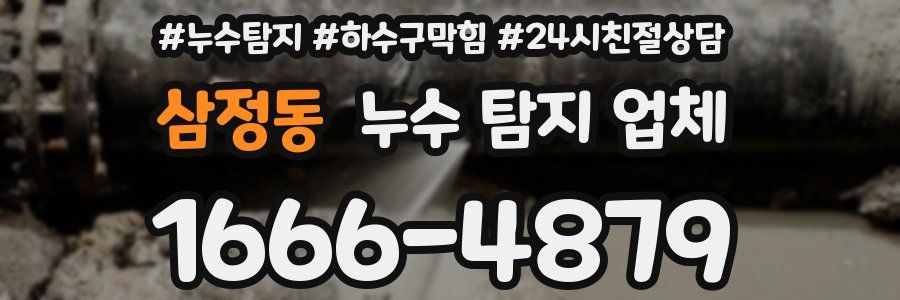 삼정동 누수 탐지 업체