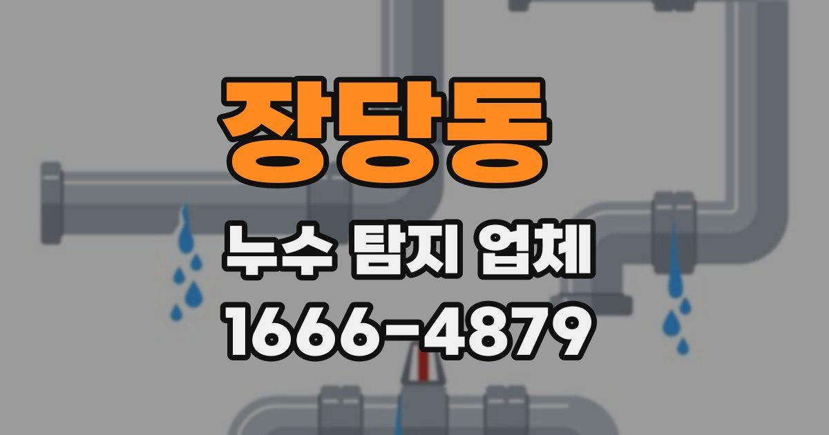 장당동 누수 탐지 업체