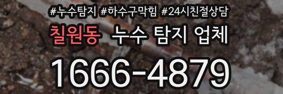 칠원동 누수 탐지 업체