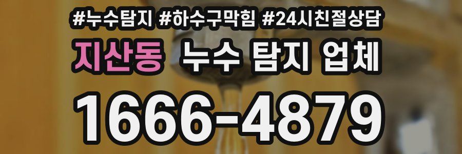 지산동 누수 탐지 업체